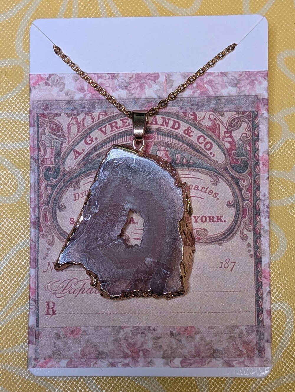 Agate Slice Gemstone Necklace